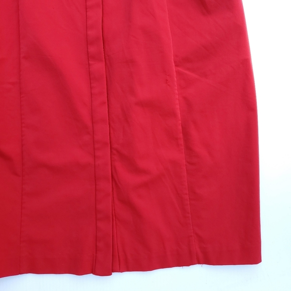 DVF Red Button Front Structured Dress - Picture 4 of 7